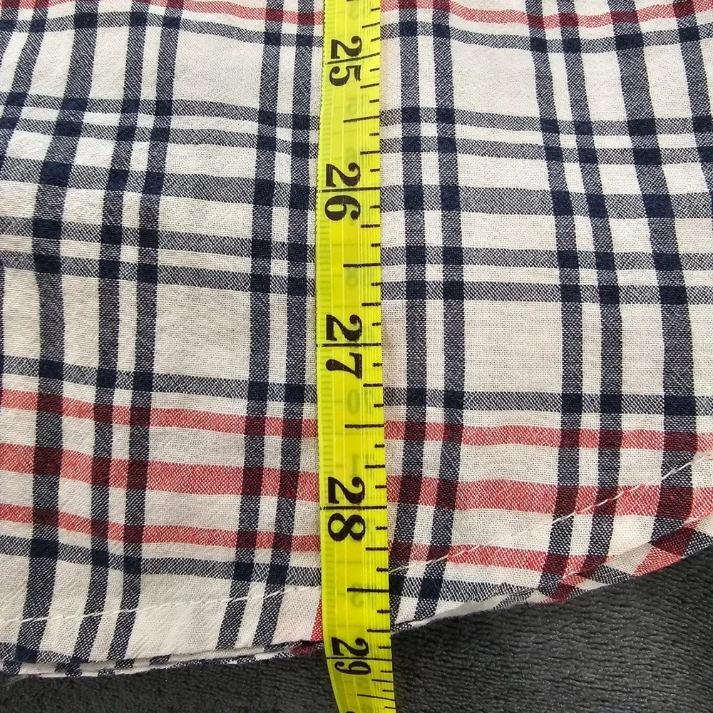 Levi's XL‎ Mens Button Down Shirt Long Sleeve Plaid Checkered White Red Blue